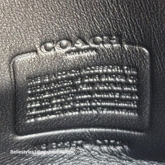 COACH Bandit Luxe Refined Smooth Calf Leather Small Crossbody Bag- Black color ⭐ - Picture 13 of 16